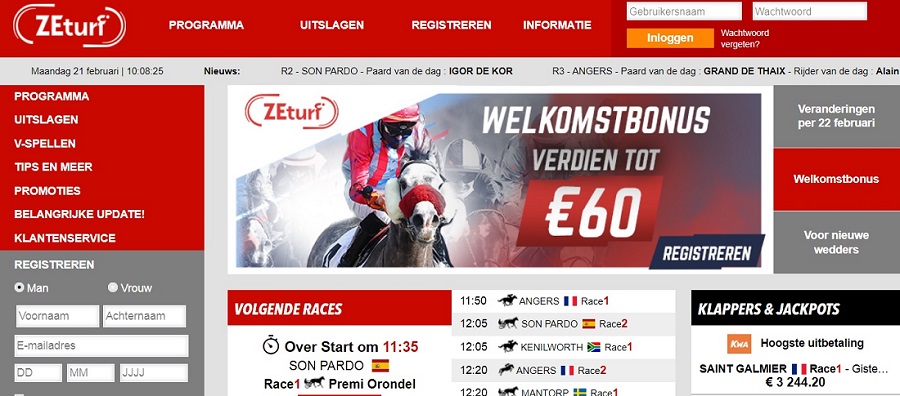 Legaal gokken op paardenraces bij ZEturf Zebetting